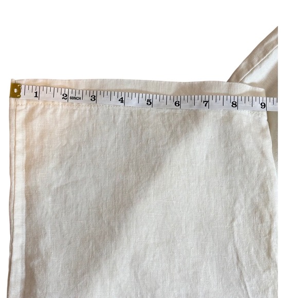 House of Harlow 1960 Cream Linen Paperbag Waist Wide Leg Boho Pants Size S - Picture 7 of 8